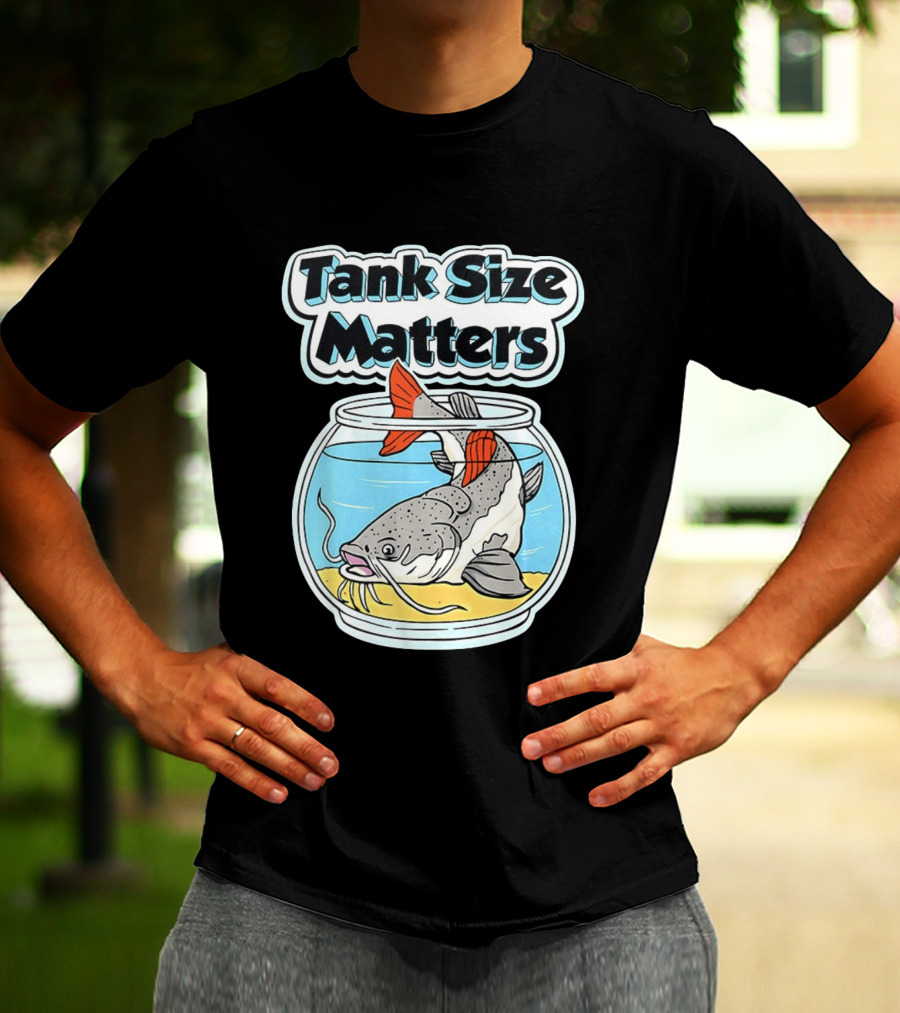 Tank Size Matters Redtail Catfish In Aquarium T-Shirt