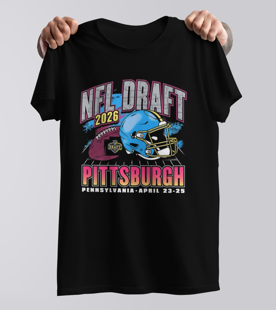 NFL Draft 2026 Pittsburgh Pennsylvania April 23 25 Helmet T-Shirt