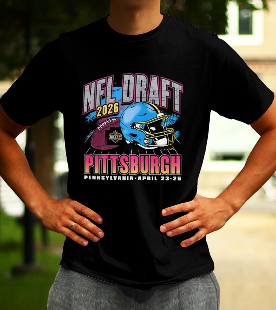 NFL Draft 2026 Pittsburgh Pennsylvania April 23 25 Helmet T-Shirt