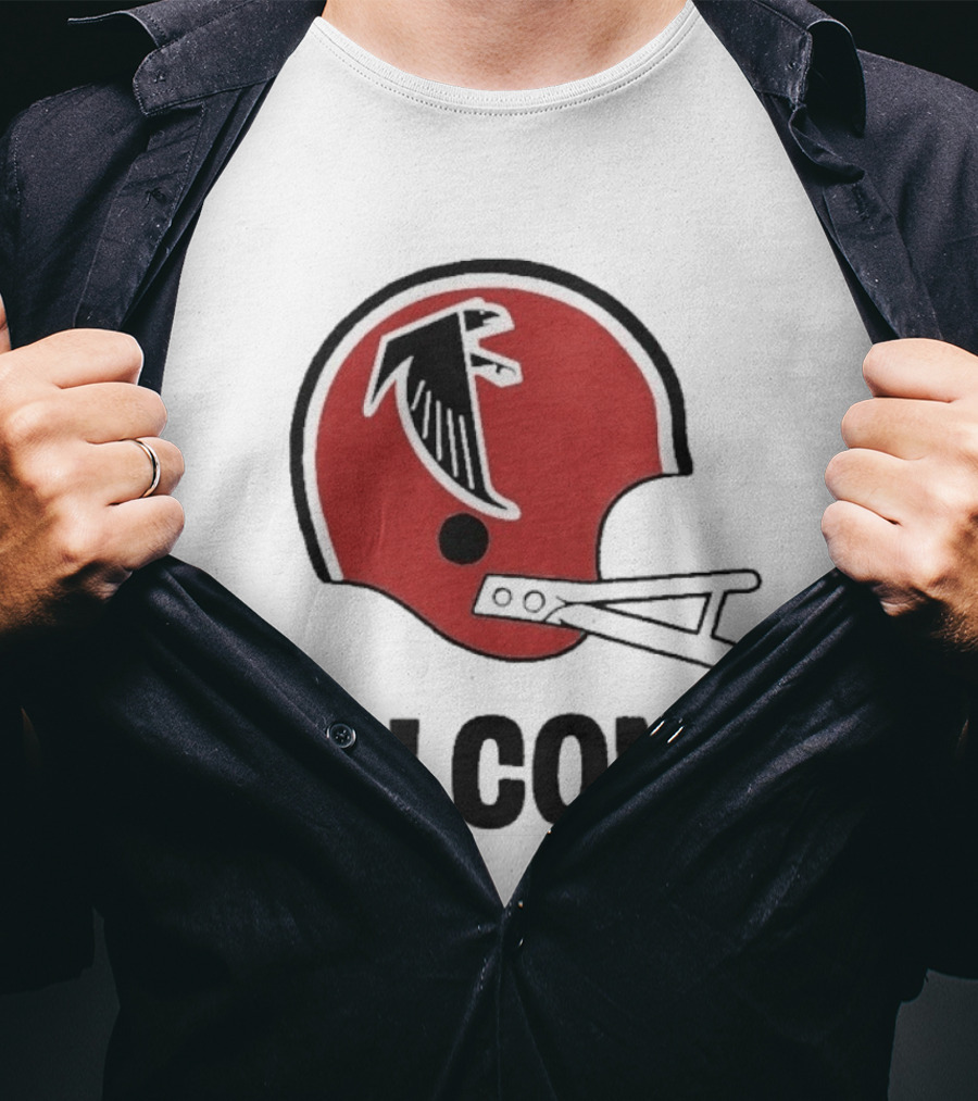 Atlanta Falcons Big Helmet Red Falcon T-Shirt