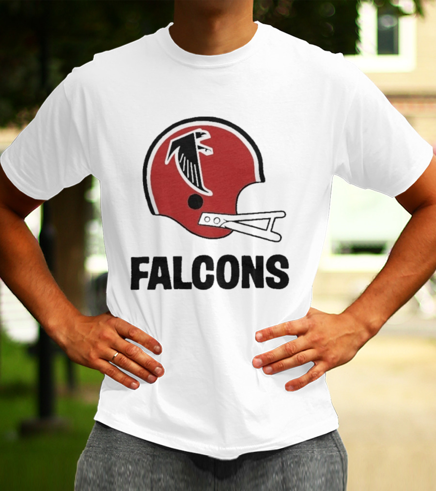 Atlanta Falcons Big Helmet Red Falcon T-Shirt