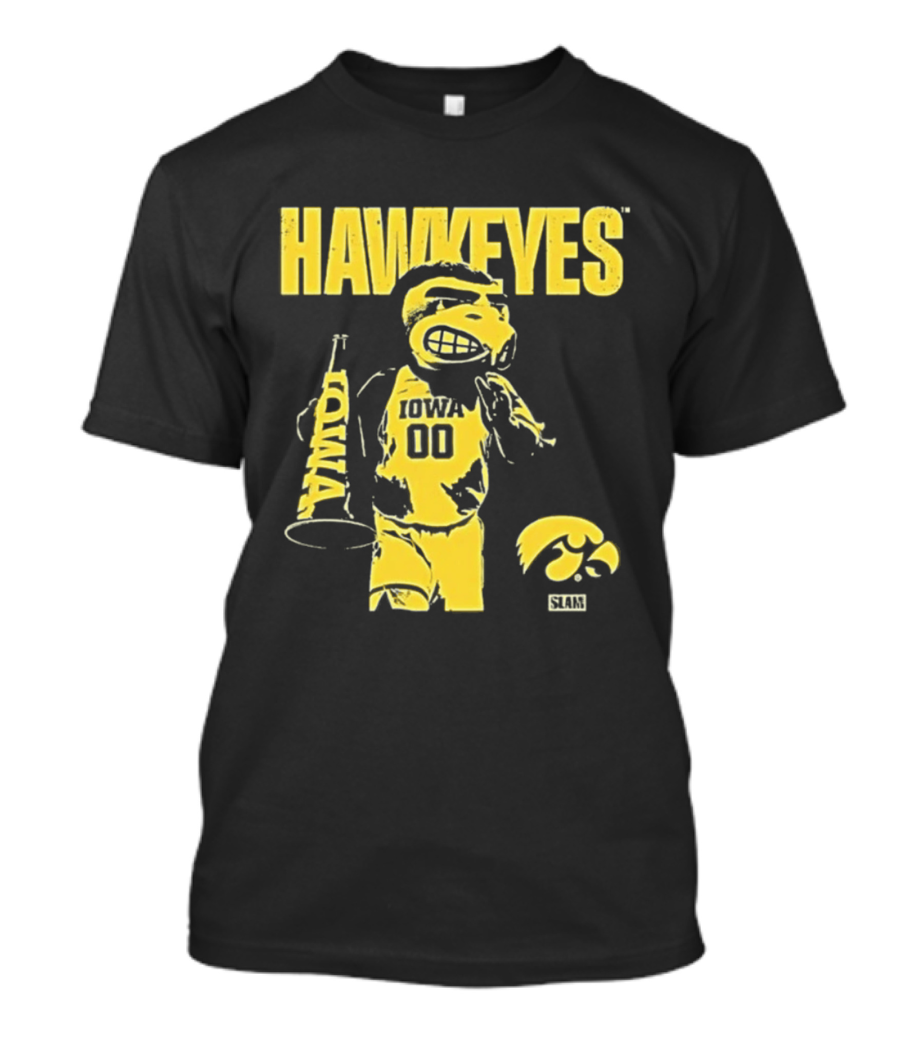 Iowa Hawkeyes Herky The Hawk 00 Slam Basketball T-Shirt