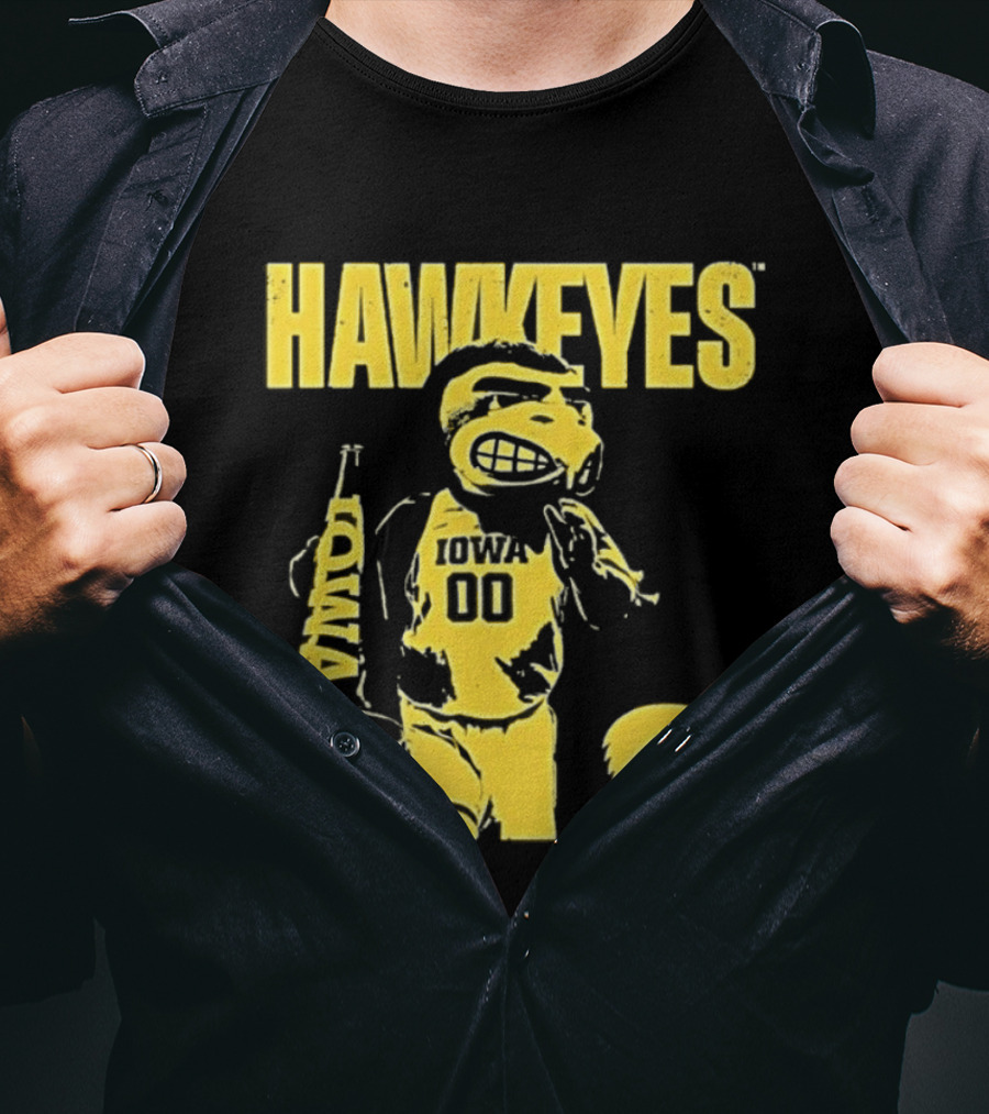 Iowa Hawkeyes Herky The Hawk 00 Slam Basketball T-Shirt