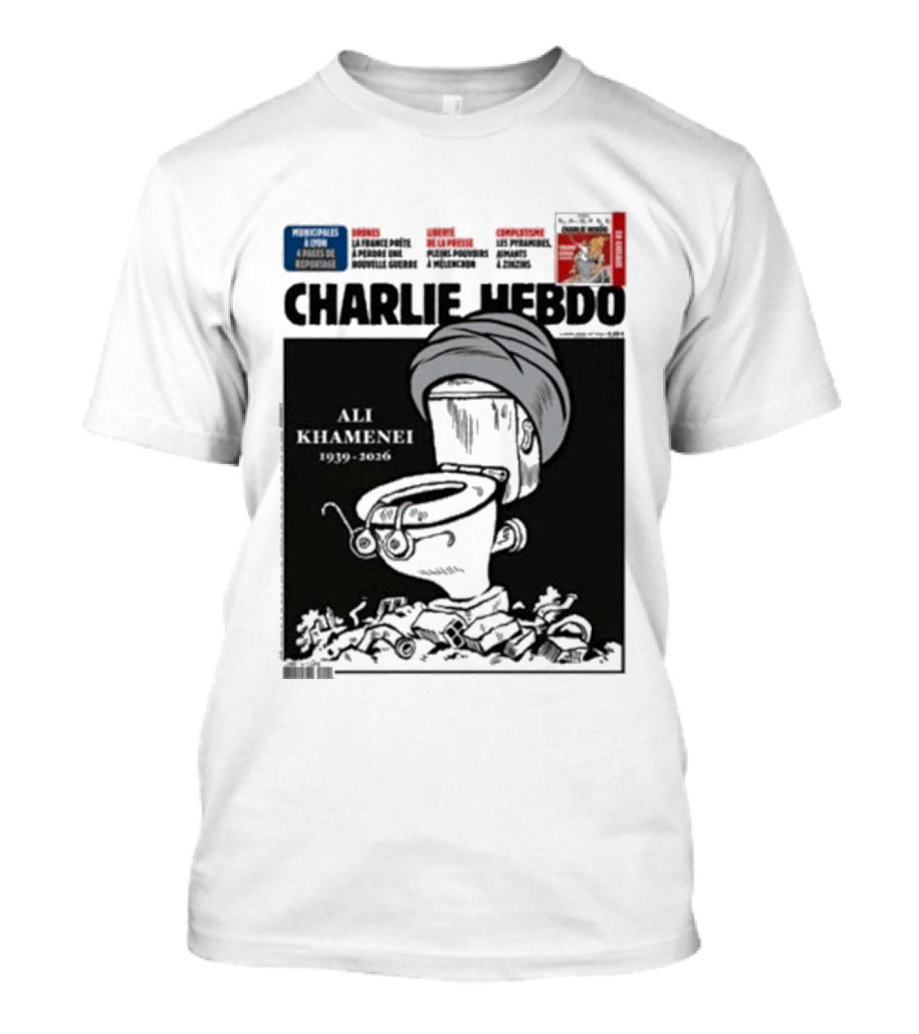 Charlie Hebdo Khamenei Cover Toilet Humour Edition T-Shirt