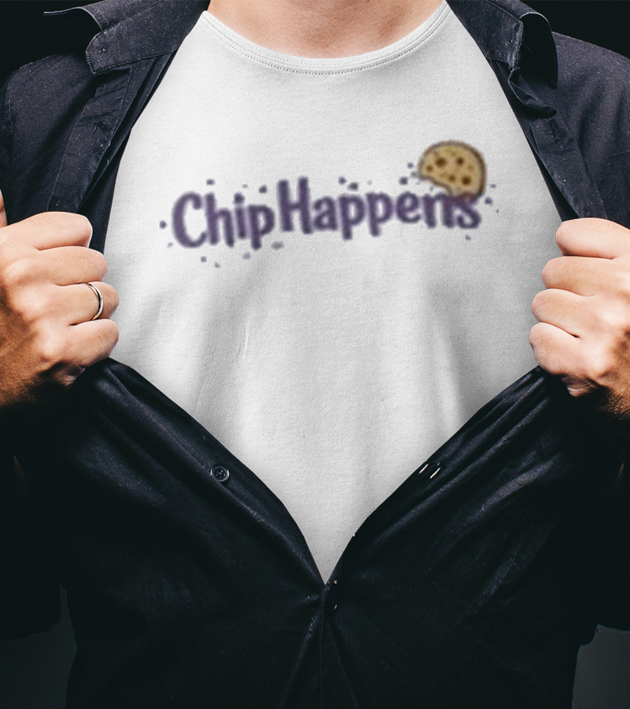 Chip Happens Cookie Bite Humor T-Shirt