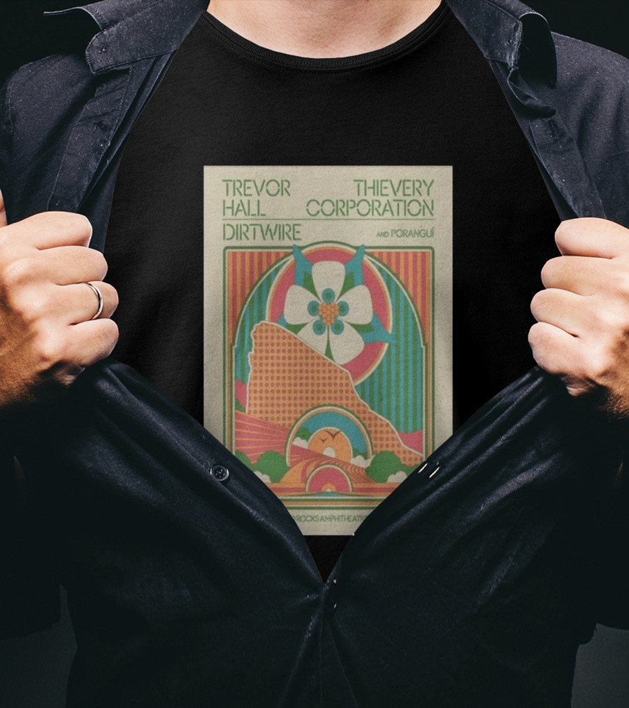 Trevor Hall Thievery Corporation Dirtwire Poranguí June 14 2026 Red Rocks Amphitheatre Morrison CO T-Shirt