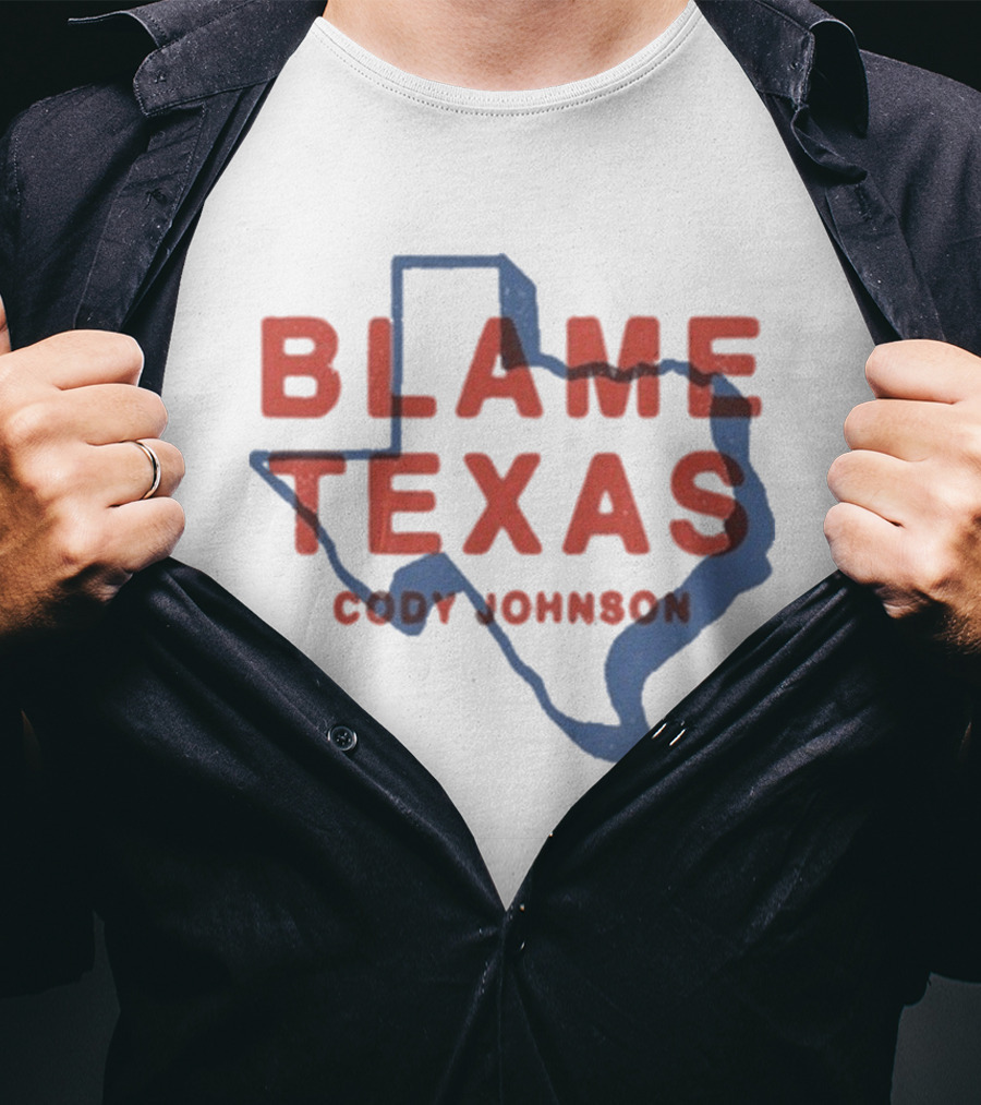 Cody Johnson Blame Texas Map Outline Event T-Shirt
