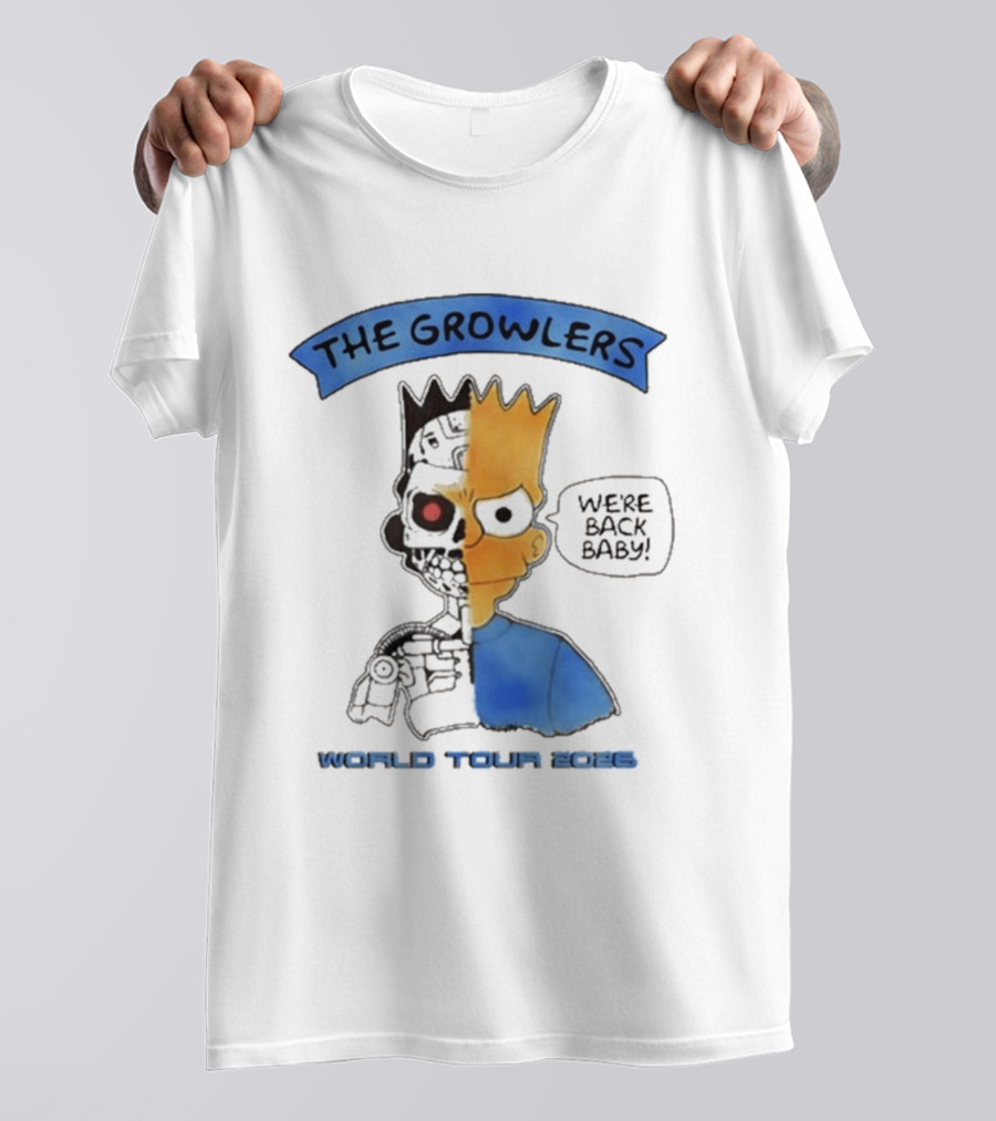 The Growlers We're Back Baby World Tour 2026 Bart Robot T-Shirt