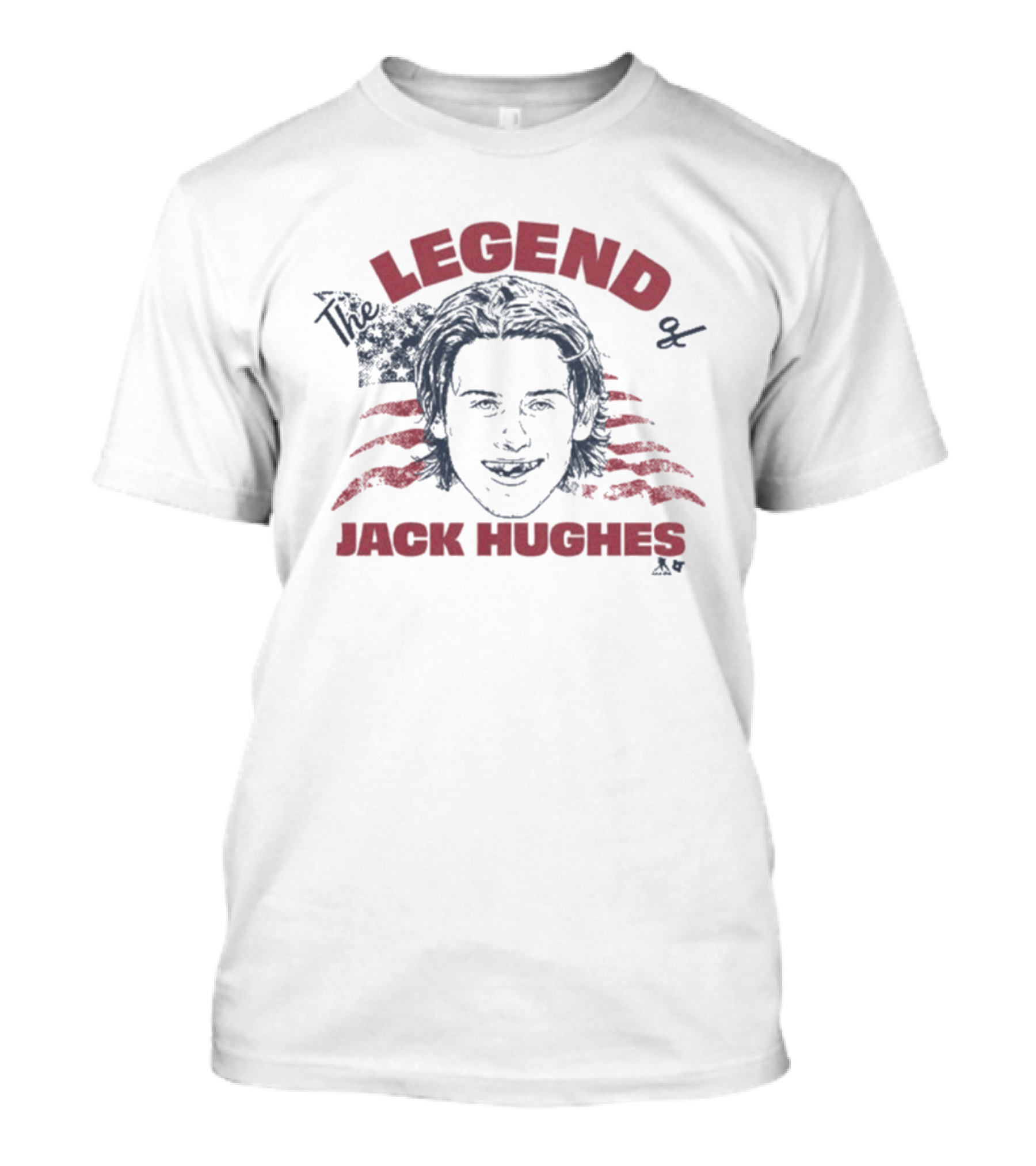 The Legend Of Jack Hughes American Flag T-Shirt