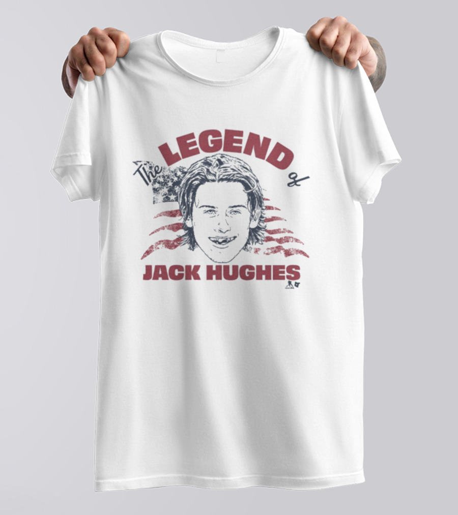 The Legend Of Jack Hughes American Flag T-Shirt