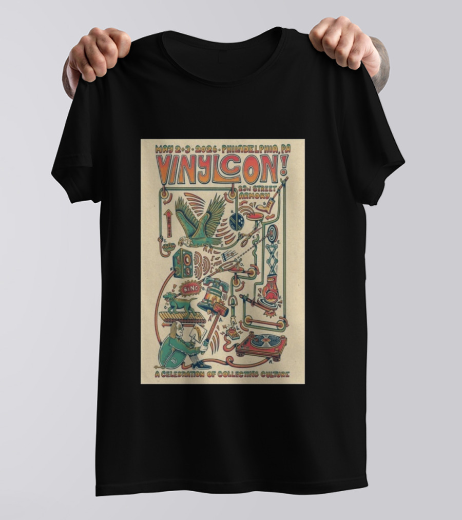 VINYLCON! Philadelphia PA 2026 23rd Street Armory Collecting Culture Celebration T-Shirt