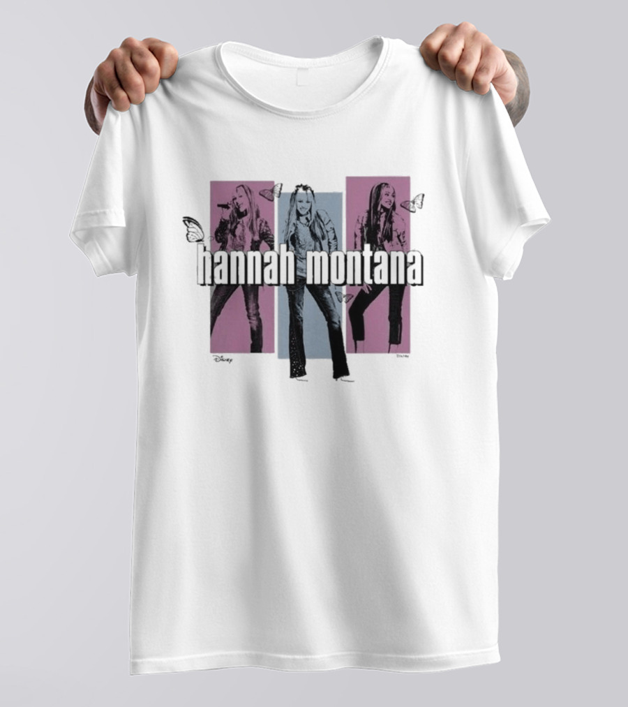 Disney Hannah Montana Miley Cyrus Butterfly Fashion Pop T-Shirt