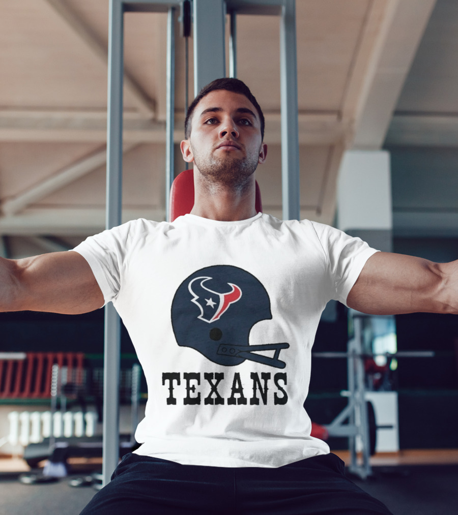 Houston Texans Big Helmet Texans Football Team T-Shirt