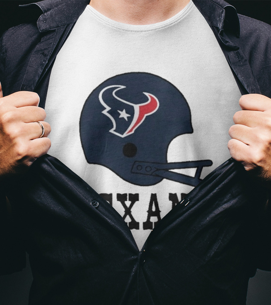 Houston Texans Big Helmet Texans Football Team T-Shirt