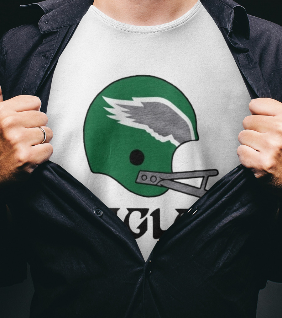 Philadelphia Eagles Helmet Green Wing T-Shirt