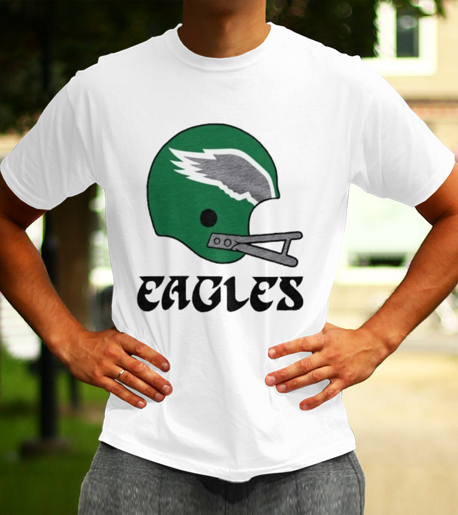 Philadelphia Eagles Helmet Green Wing T-Shirt