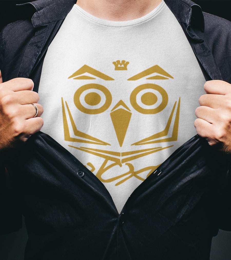 Ovoxo Drake Take Care Ovo Owl Crown Yellow T-Shirt