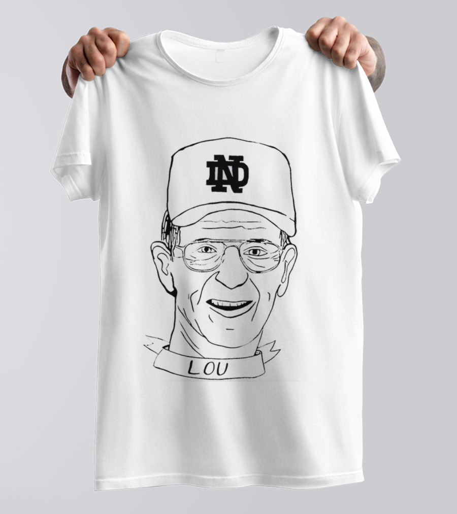 RIP Coach Lou Holtz Notre Dame Tribute IN Hat T-Shirt