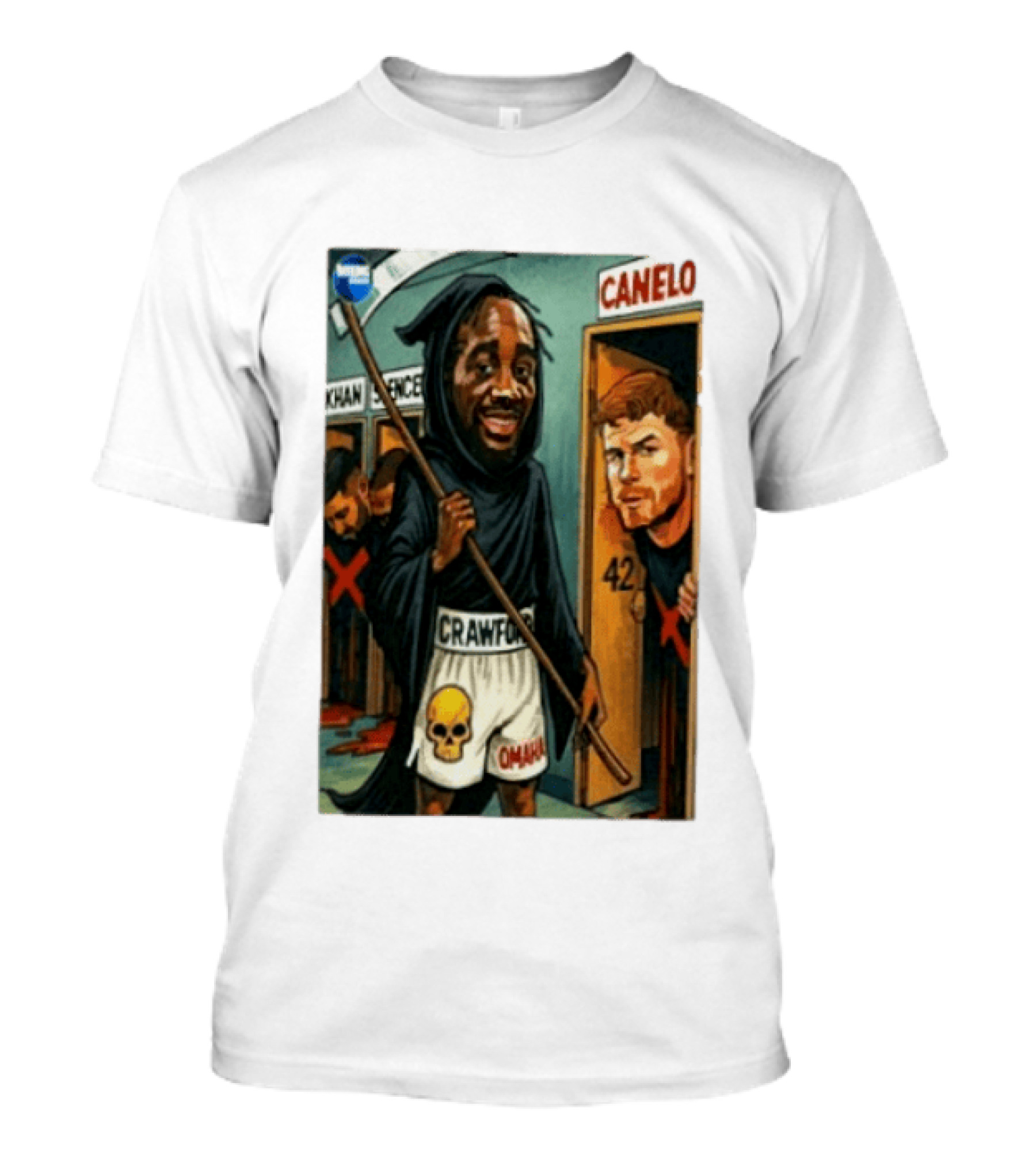 Crawford Grim Reaper Omaha With Canelo Álvarez And Khan Spence T-Shirt