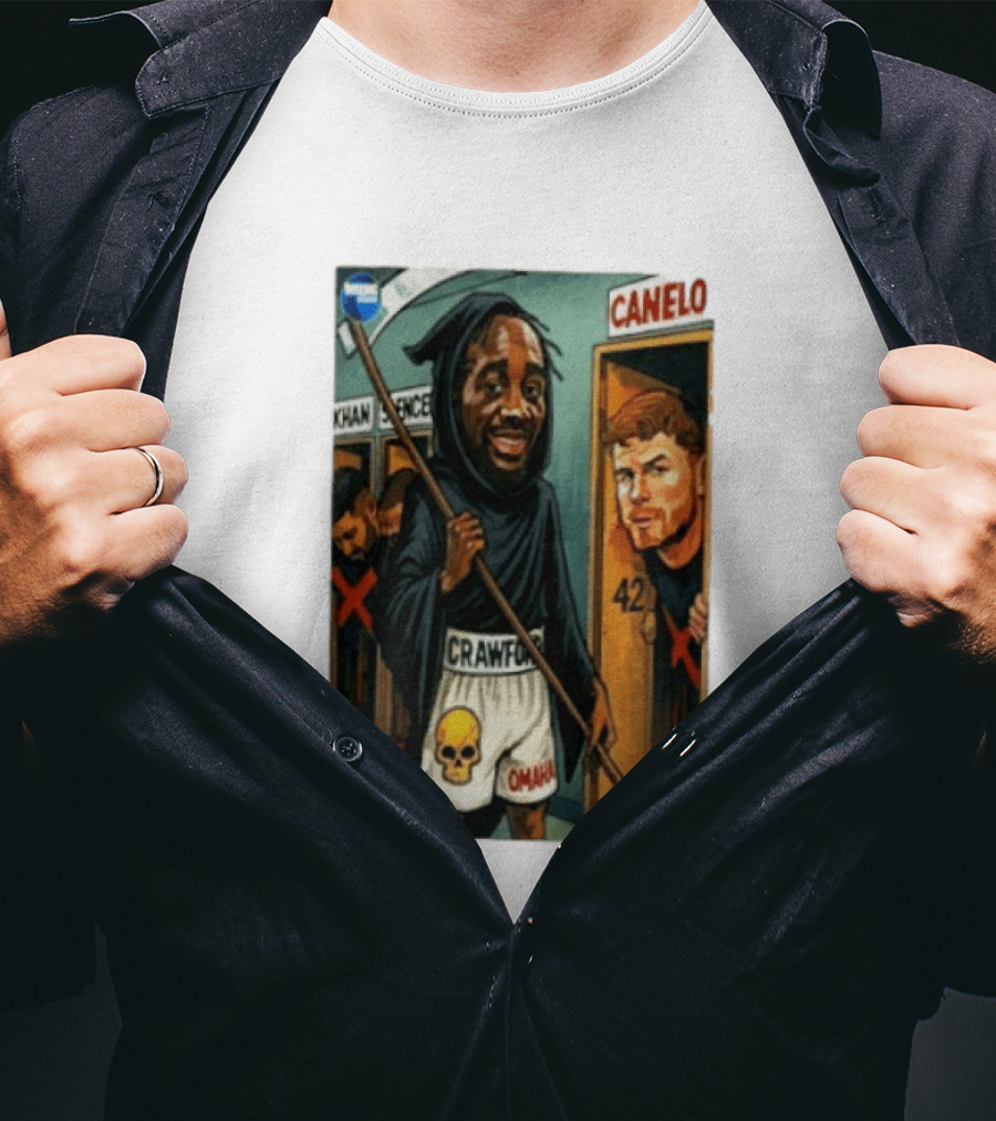 Crawford Grim Reaper Omaha With Canelo Álvarez And Khan Spence T-Shirt