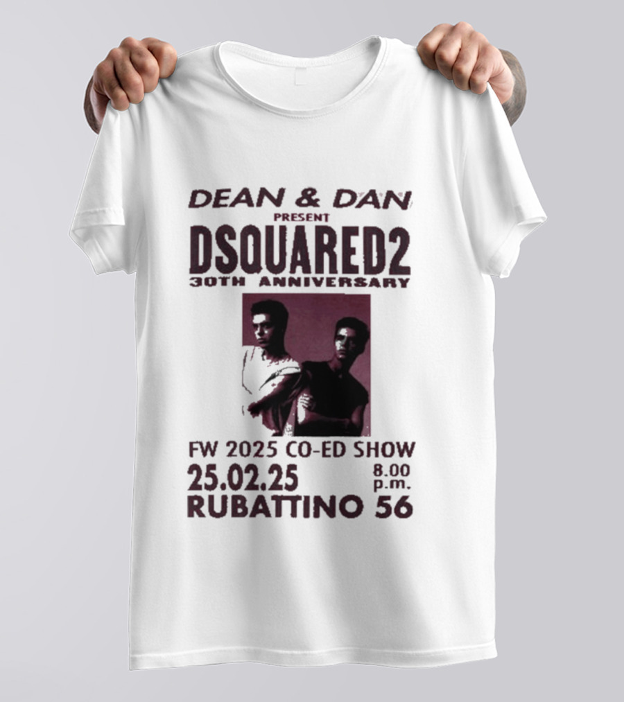 Dean & Dan Present Dsquared2 30th Anniversary FW 2025 Co Ed Show Rubattino 56 25.02.25 8 P.m. T-Shirt