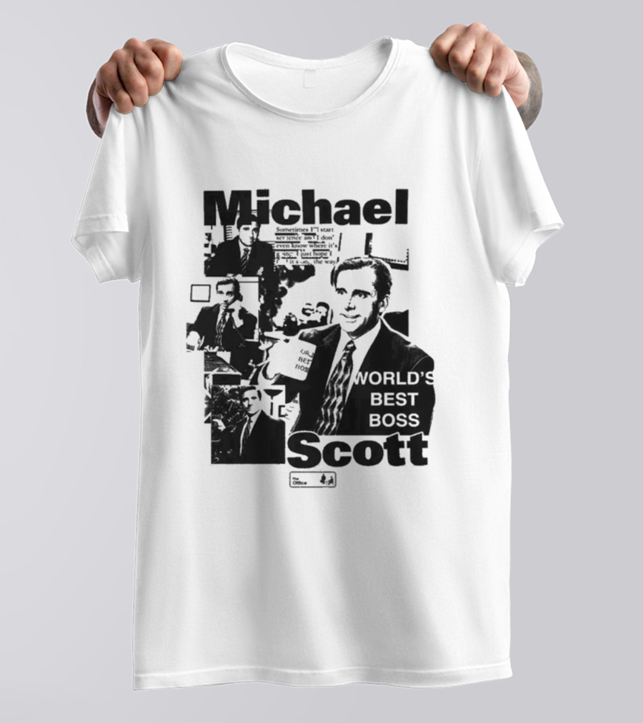 Michael Scott World's Best Boss The Office Iconic TV Comedy T-Shirt