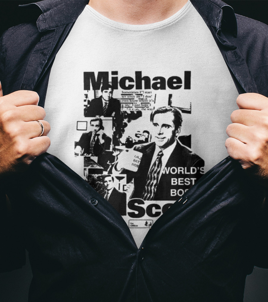 Michael Scott World's Best Boss The Office Iconic TV Comedy T-Shirt