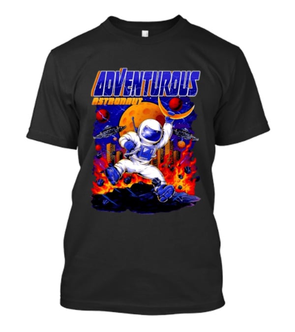 Adventurous Astronaut Moon Adventure Galaxy Exploration Space Suit T-Shirt