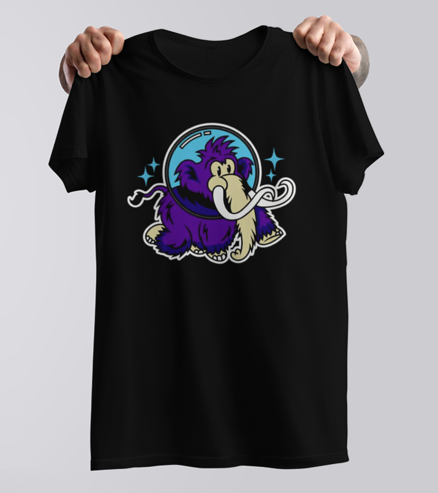 Erie Seawolves Moon Mammoths Retro Space T-Shirt