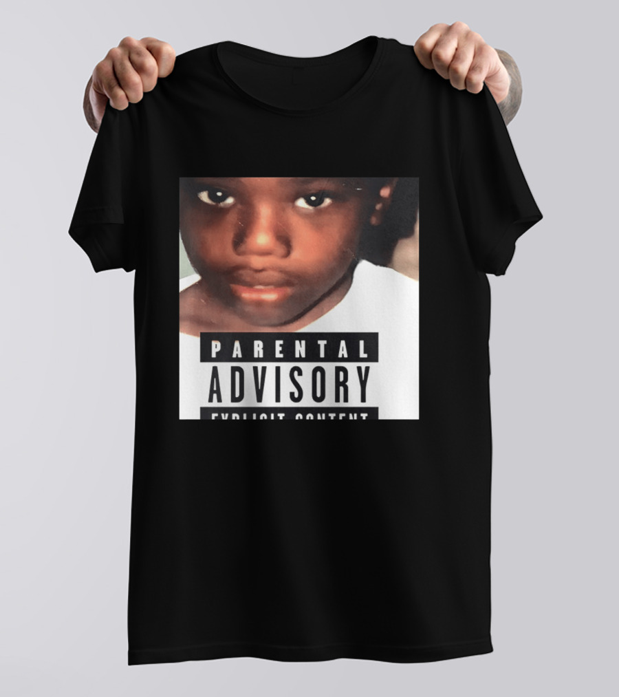 Parental Advisory Explicit Content Young Boy Image T-Shirt