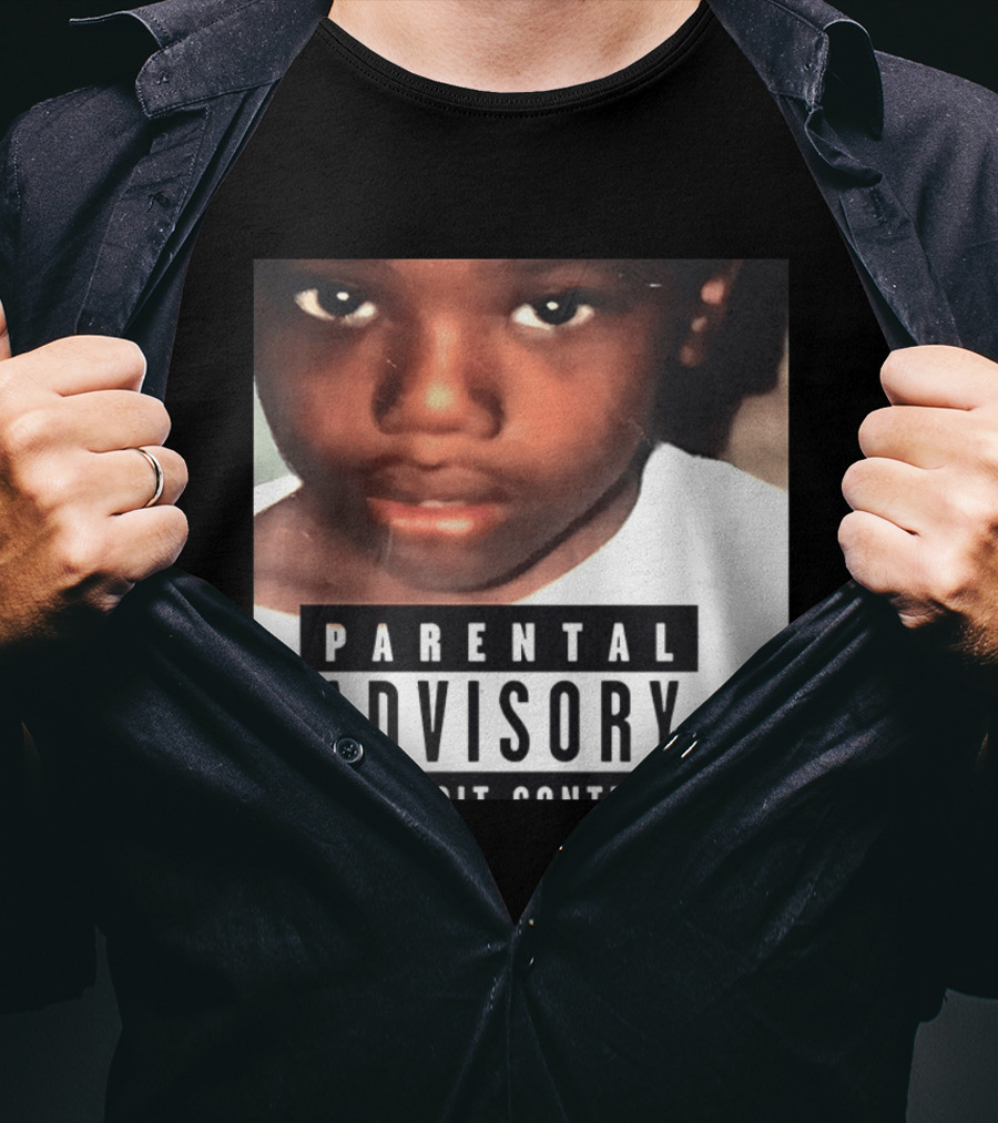 Parental Advisory Explicit Content Young Boy Image T-Shirt