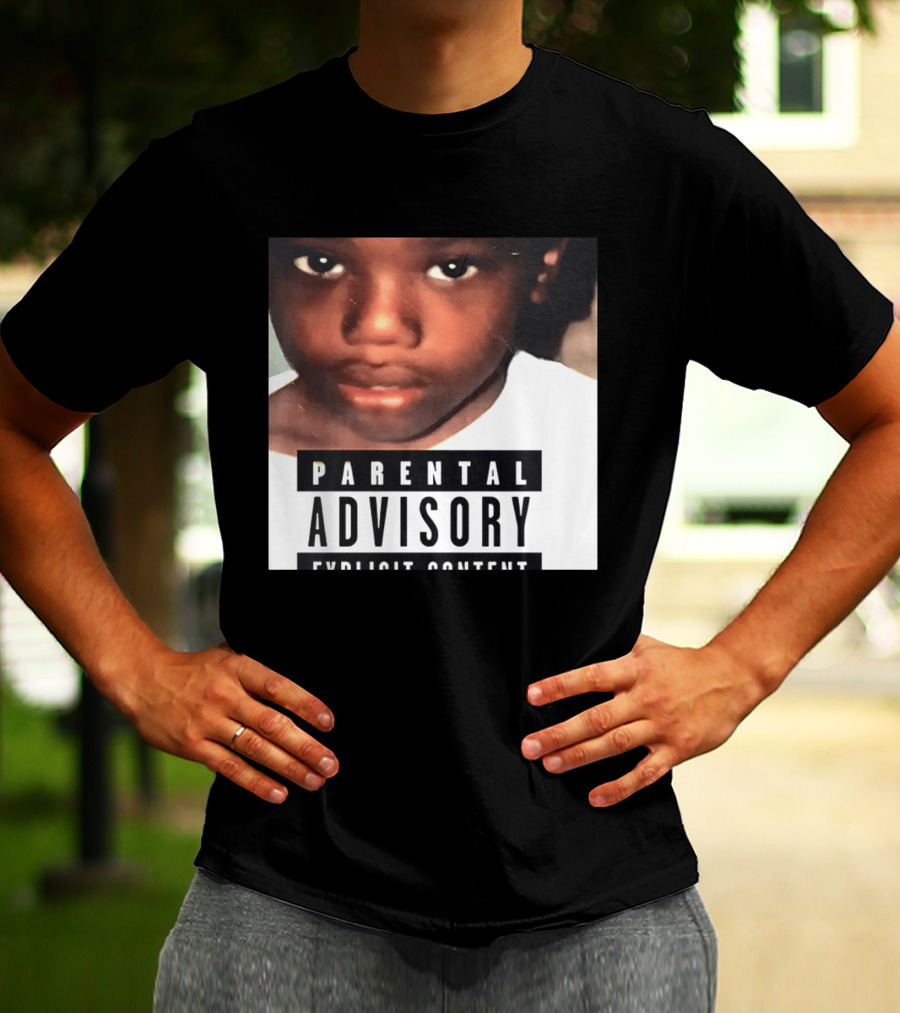 Parental Advisory Explicit Content Young Boy Image T-Shirt