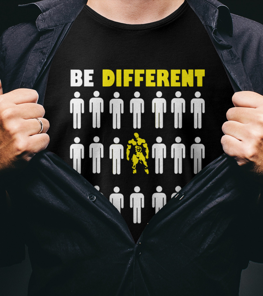 BE DIFFERENT GYM Bodybuilder Motivation Stand Out T-Shirt