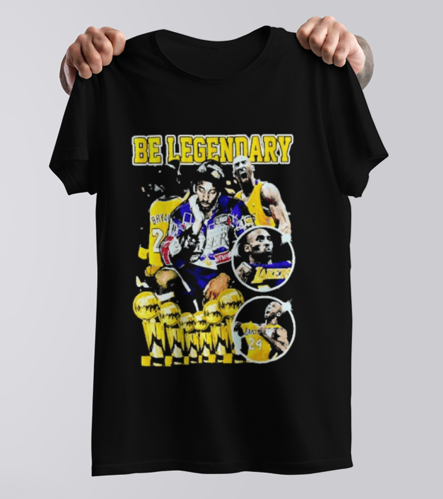 Be Legendary Kobe Bryant Los Angeles Lakers Basketball Trophies T-Shirt