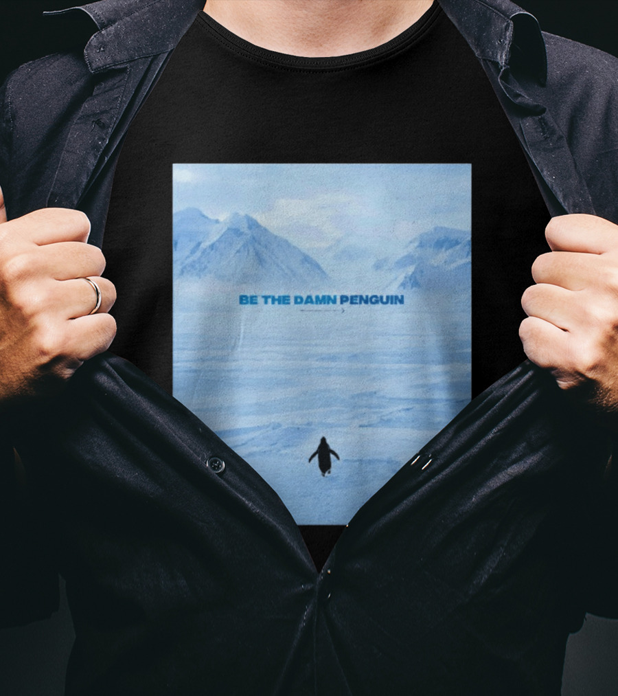 Be The Damn Penguin Antarctic Mountains Scene T-Shirt