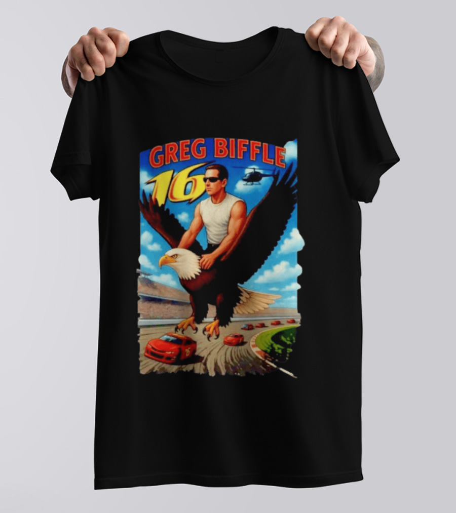 Greg Biffle NASCAR 16 Racing Adventure Bald Eagle Highway T-Shirt