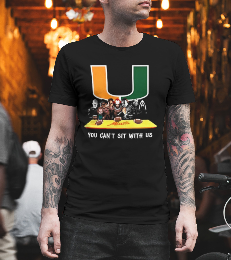 Horror Characters Miami Hurricanes You Can't Sit With Us Halloween 2025 T-Shirt