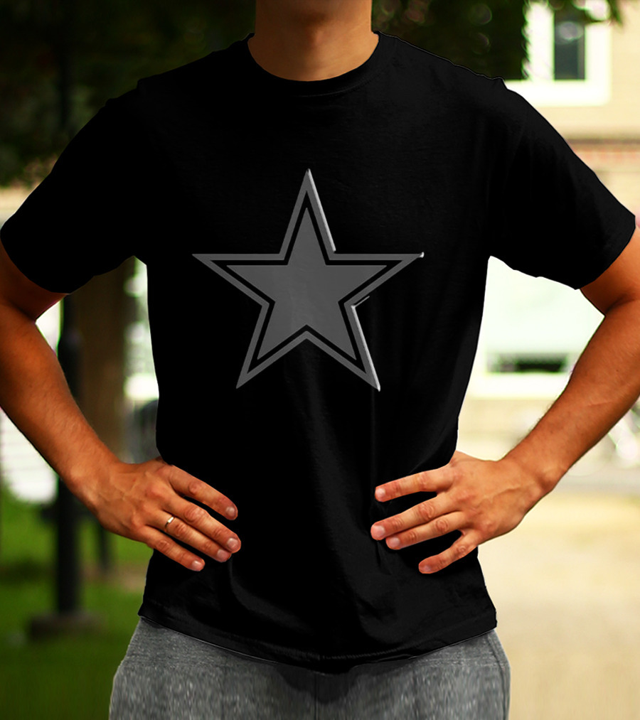Cowboys Back In Black Quarter Zip Star Emblem 2025 T-Shirt