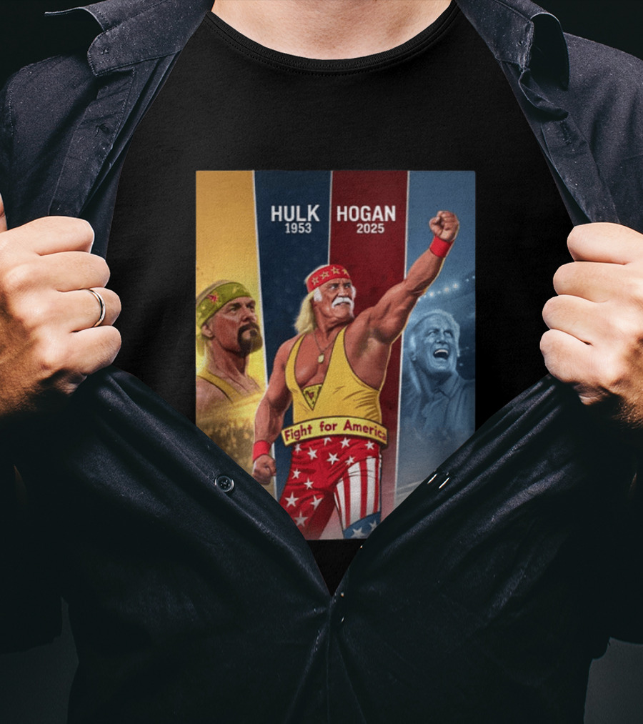 Hulk Hogan Fight For America 1953 2025 T-Shirt