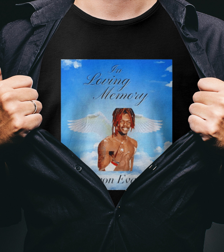 In Loving Memory Jevon Evans Angel Wings Clouds T-Shirt