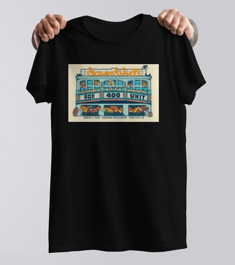 Jason Isbell And The 400 Unit Hancher Auditorium Iowa City March 4 2026 Horse Carousel T-Shirt
