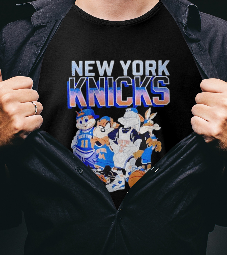 New York Knicks Looney Tunes Basketball Collaboration T-Shirt