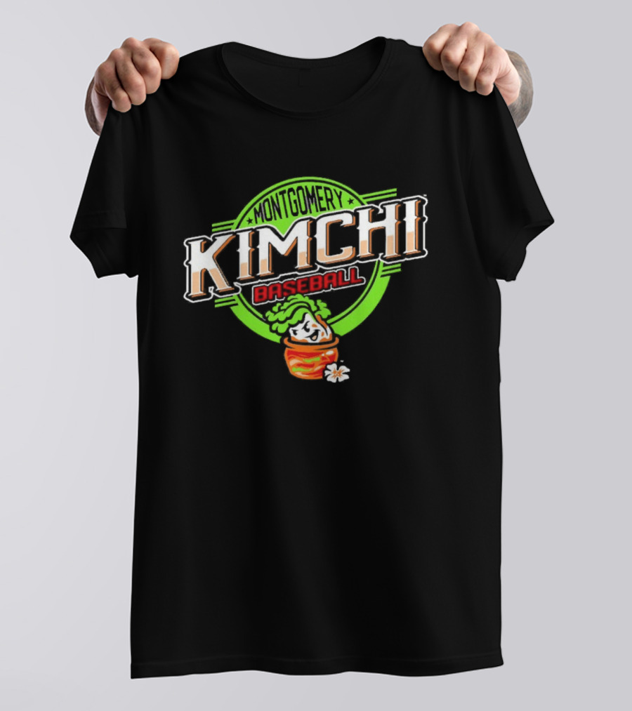 Montgomery Kimchi Baseball Korean Pickle Bowl Green Circle T-Shirt