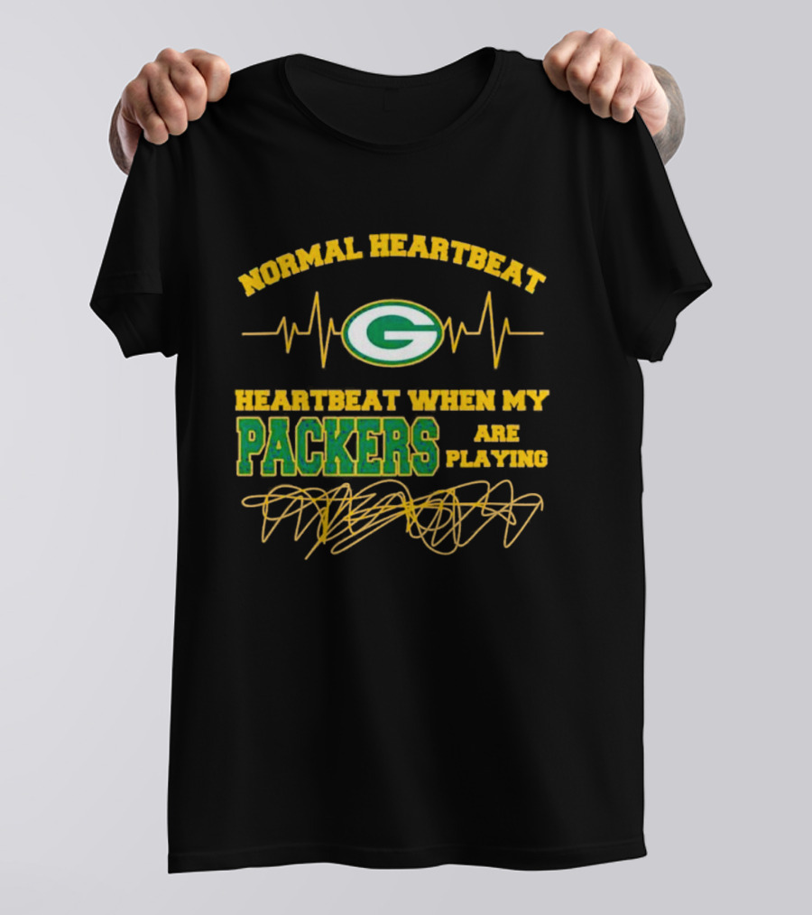 Normal Heartbeat Green Bay Packers Playing Fan Pulse T-Shirt