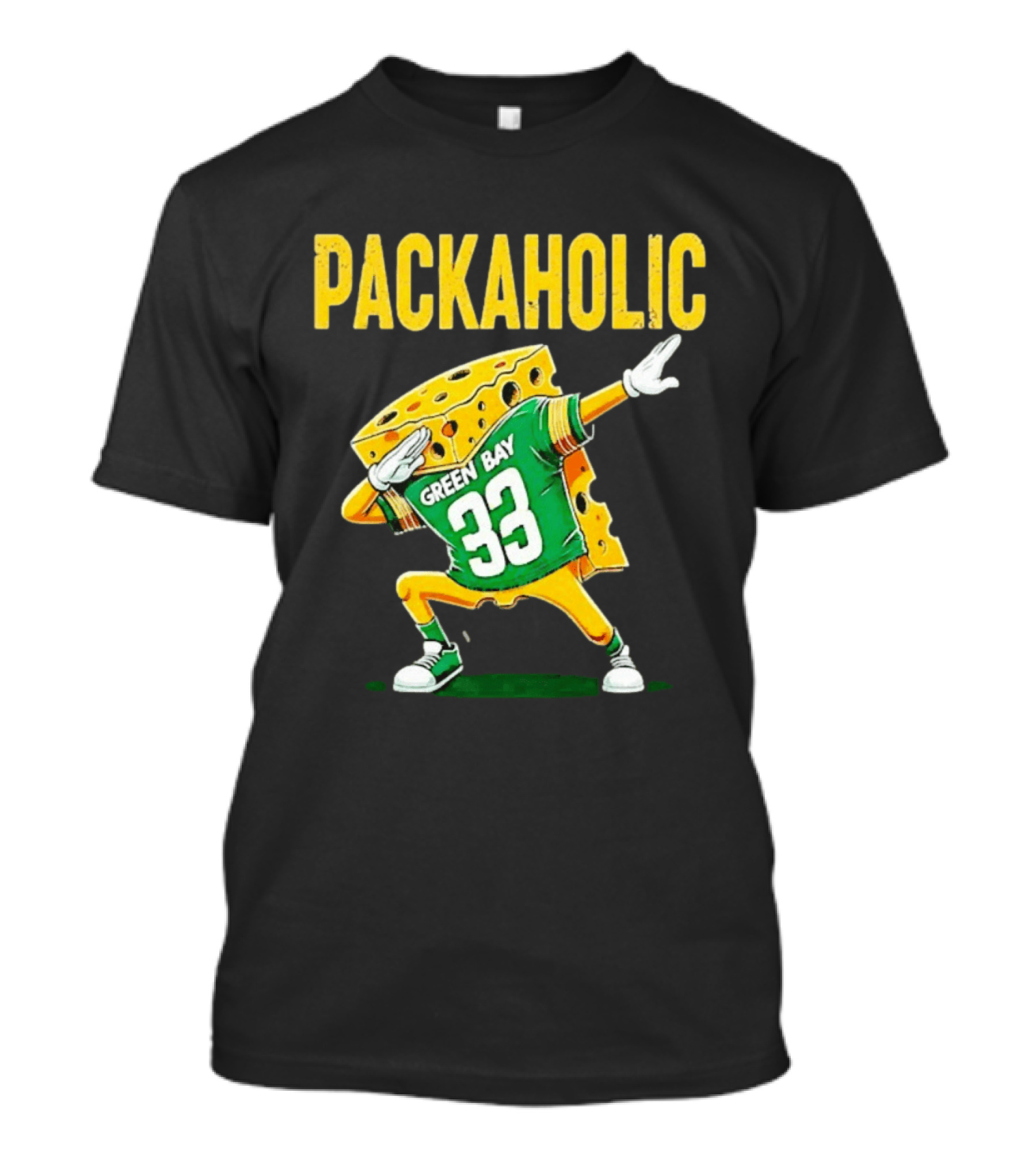 Packaholic Green Bay 33 Cheesehead Dab T-Shirt