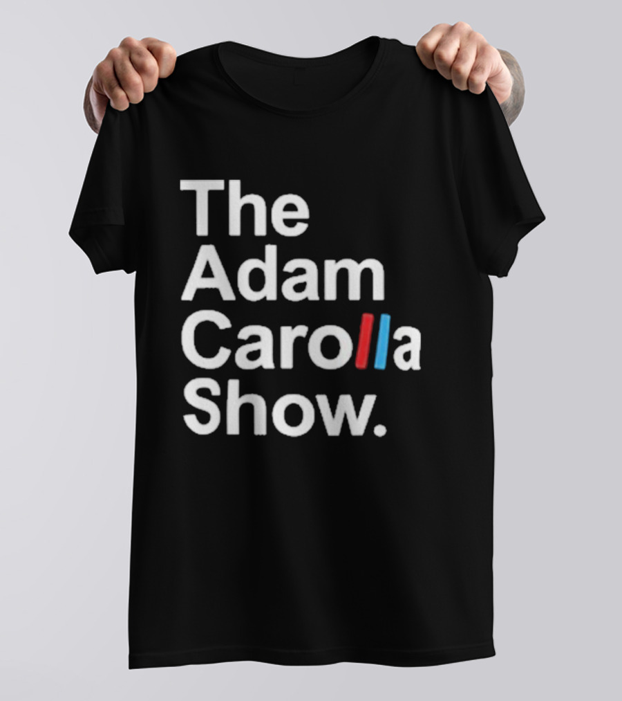 The Adam Carolla Show Podcast ACS Text Red Blue T-Shirt