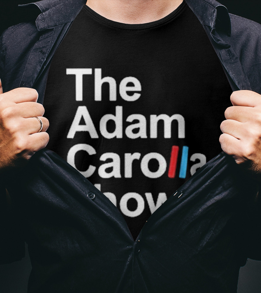 The Adam Carolla Show Podcast ACS Text Red Blue T-Shirt