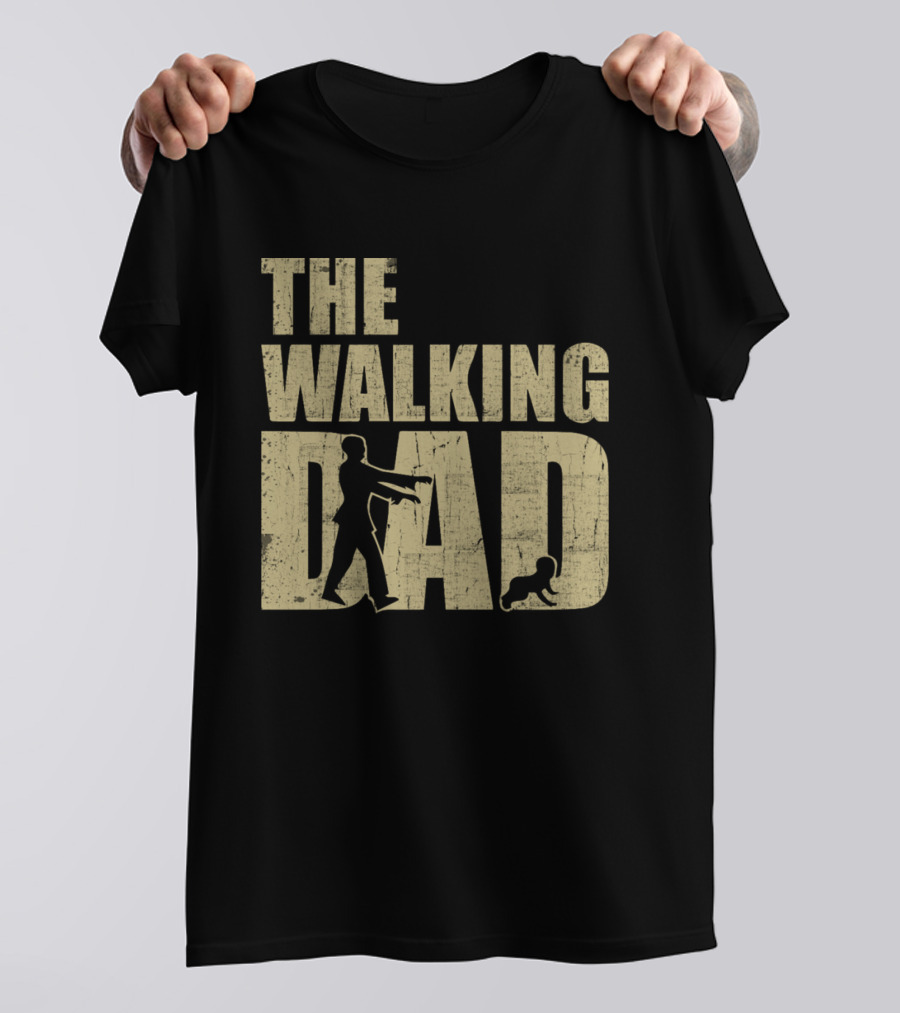 The Walking Dad Zombie Parody Dad And Baby T-Shirt