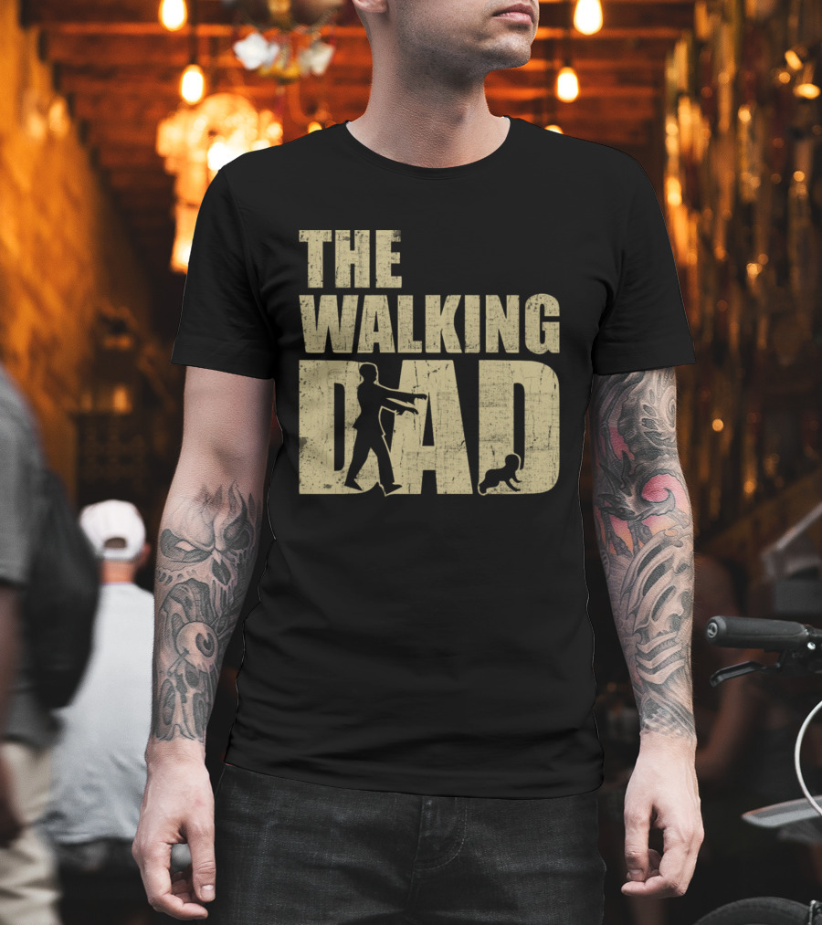 The Walking Dad Zombie Parody Dad And Baby T-Shirt