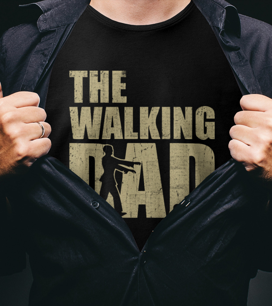 The Walking Dad Zombie Parody Dad And Baby T-Shirt